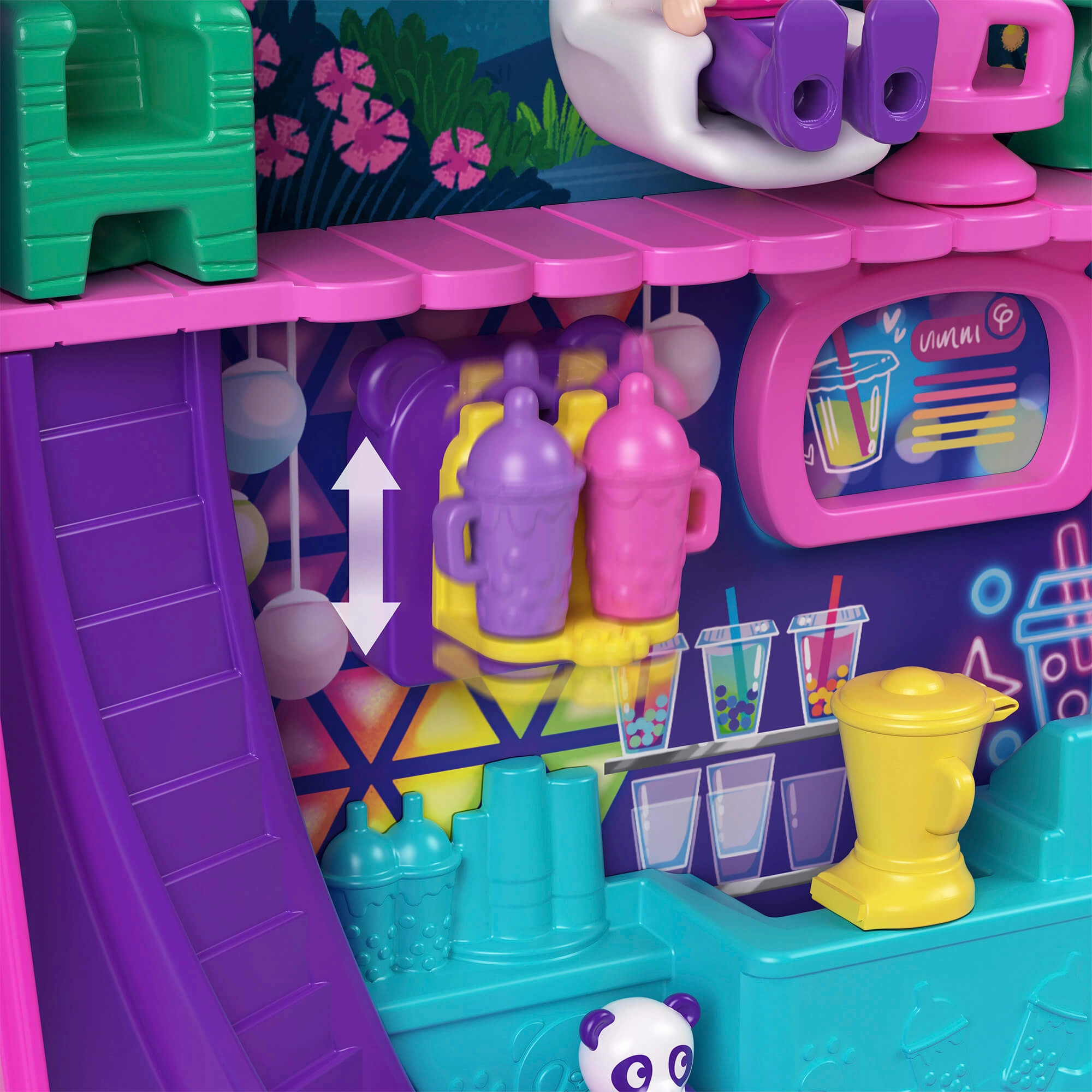 Mattel Toys Polly Pocket Bubble Tea Panda Compact Playset