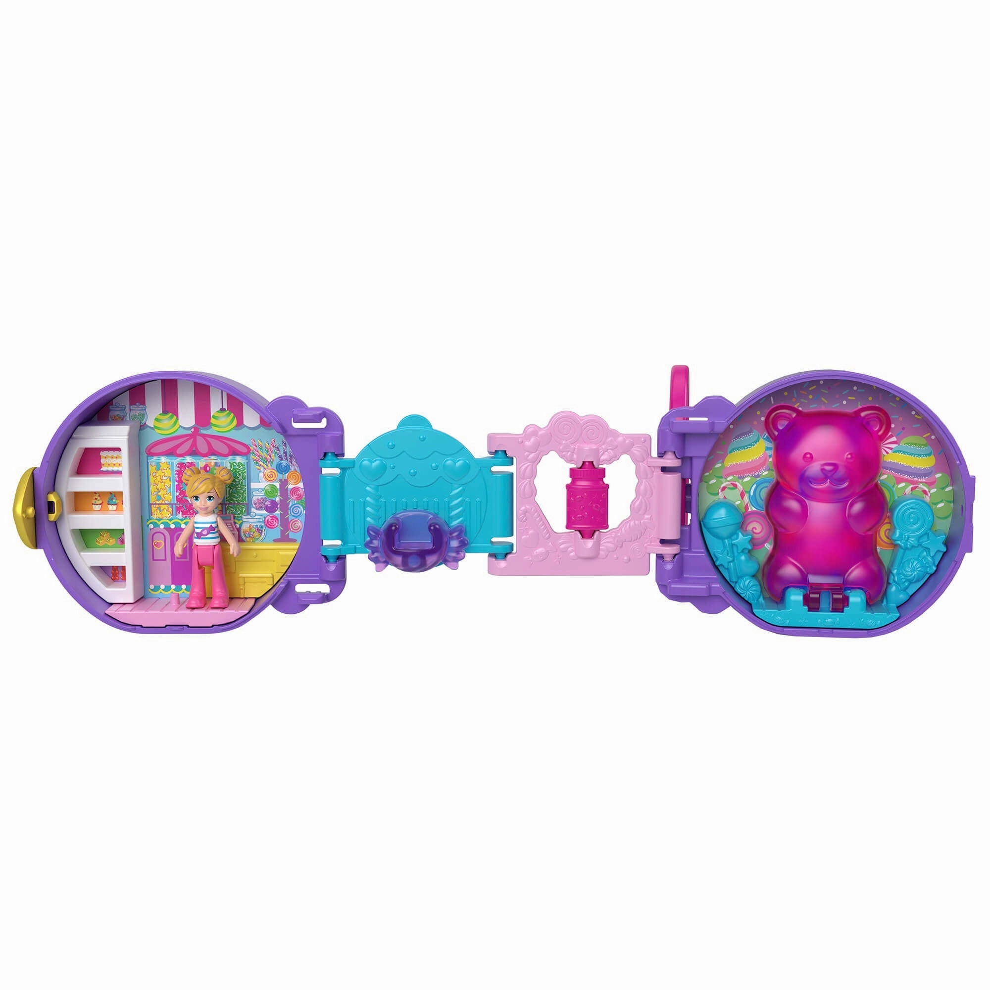 Mattel Toys Polly Pocket On the Go Candy Store Compact Set