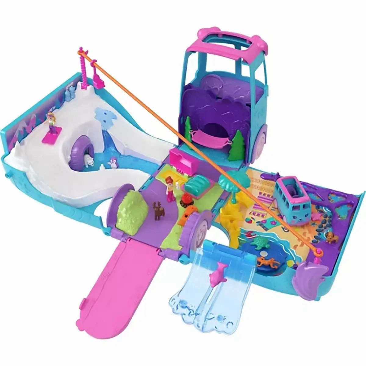 Mattel Toys Polly Pocket Pet Mobile Adventure Playset