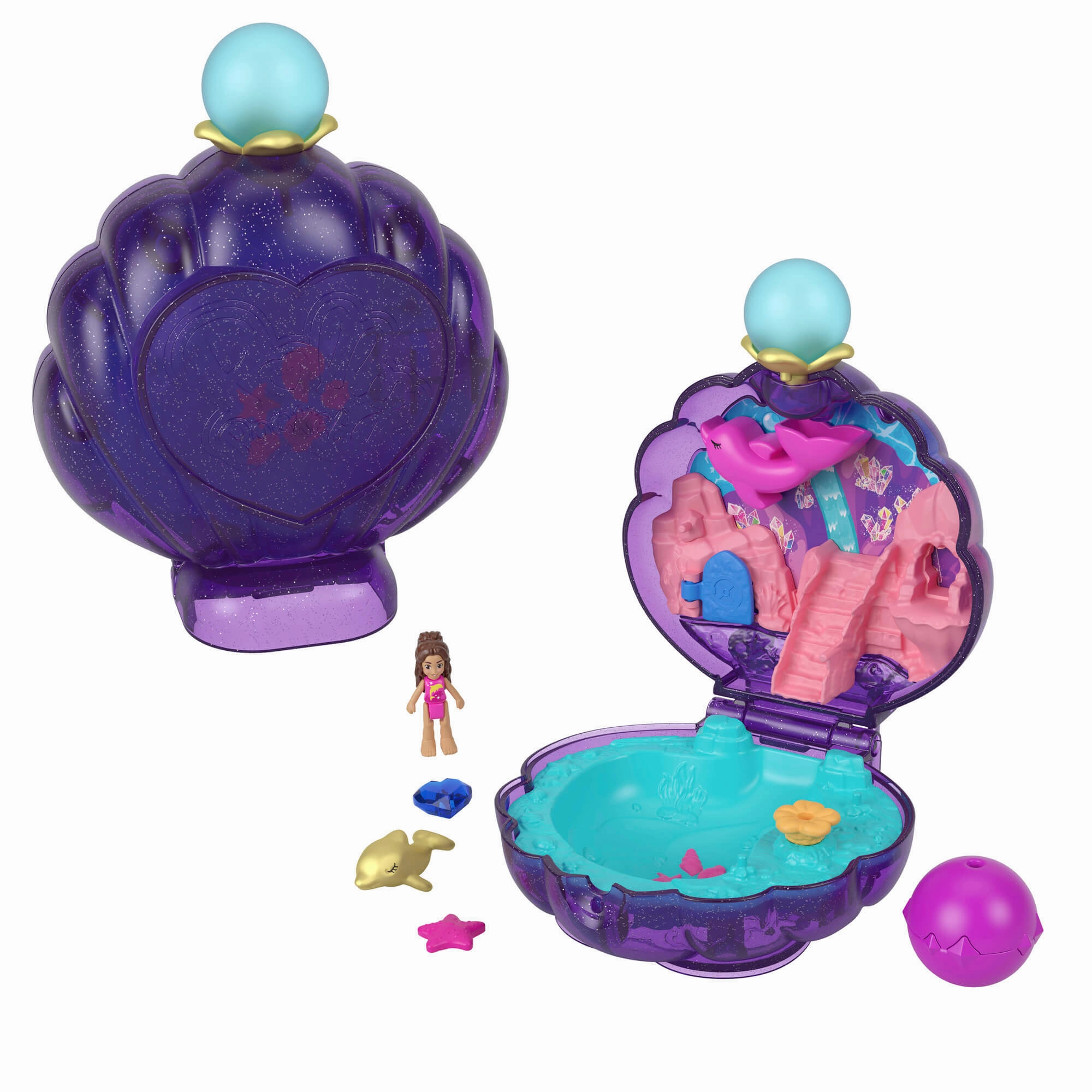 Mattel Toys Polly Pocket Sparkle Cove Adventure Compact Playset