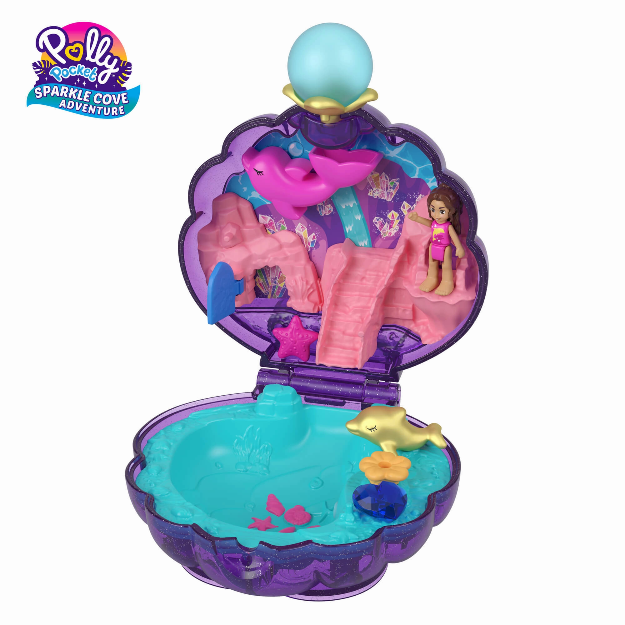 Mattel Toys Polly Pocket Sparkle Cove Adventure Compact Playset