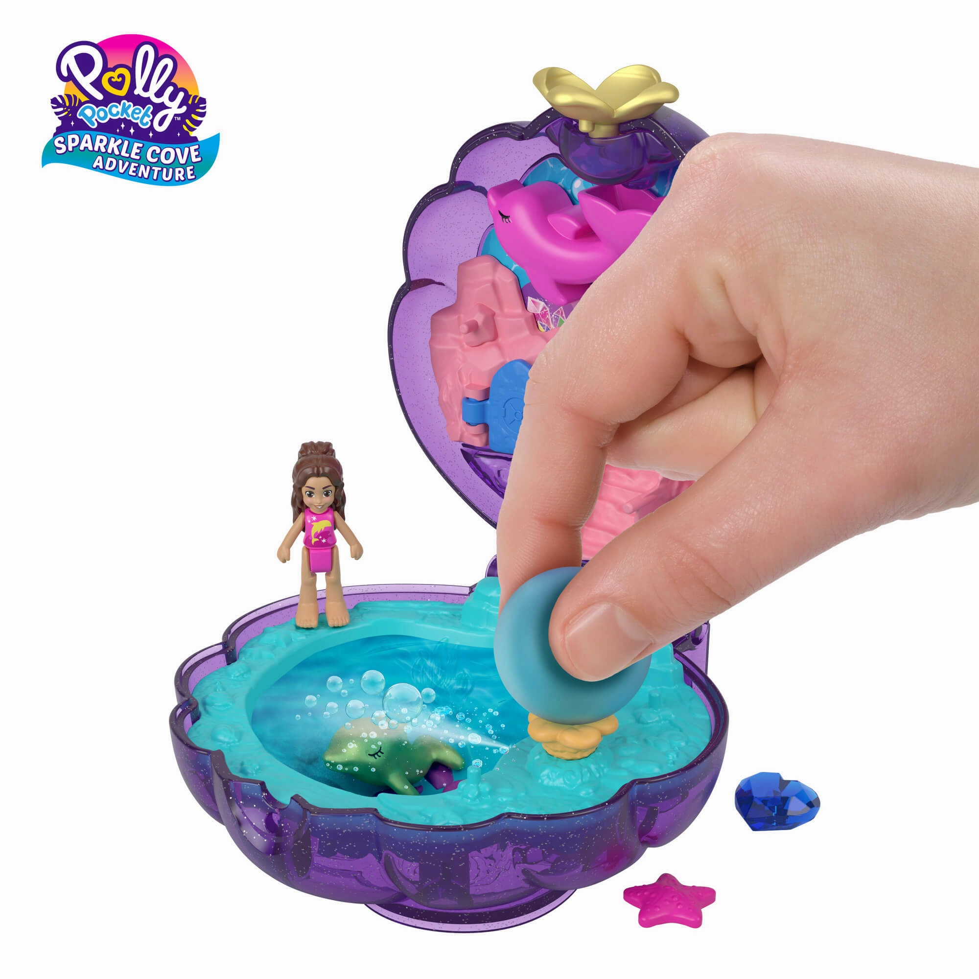 Mattel Toys Polly Pocket Sparkle Cove Adventure Compact Playset