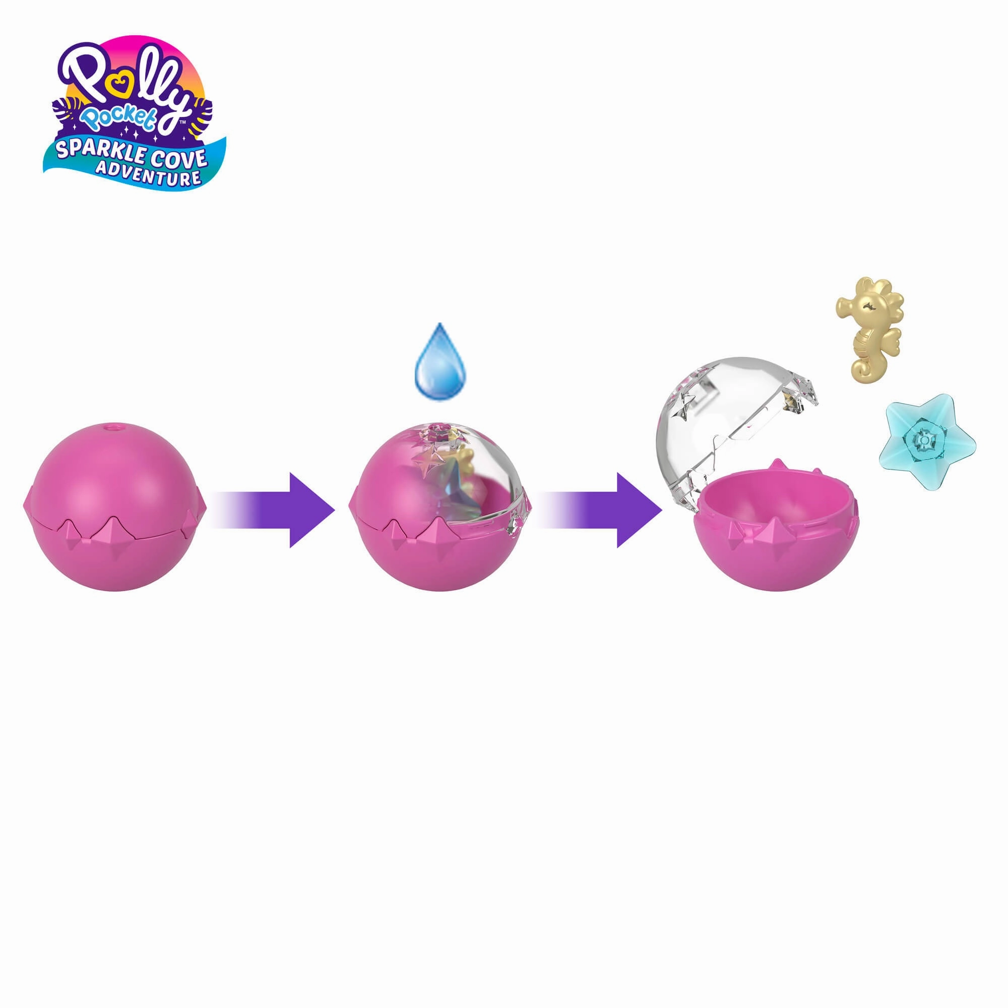 Mattel Toys Polly Pocket Sparkle Cove Adventure Compact