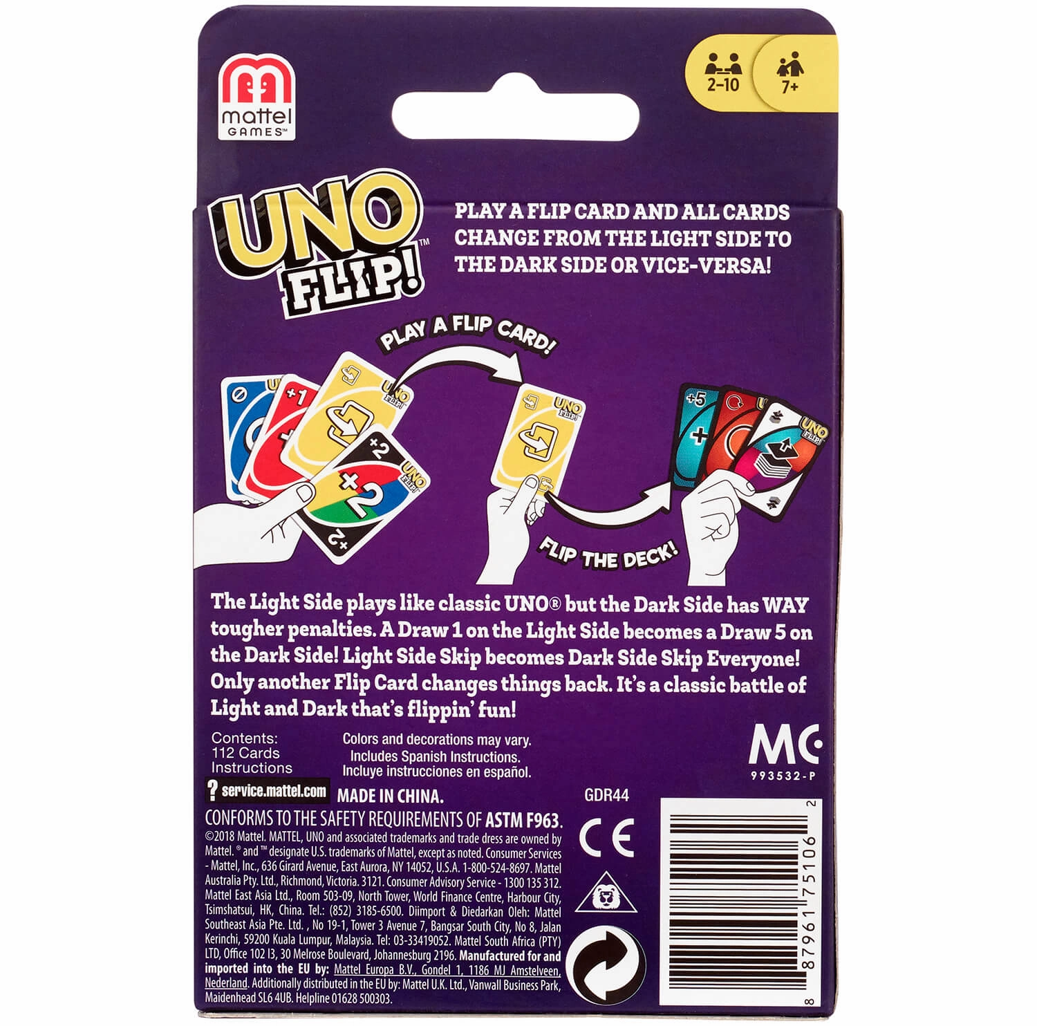 Mattel Toys UNO Flip! Double Sided Card Game