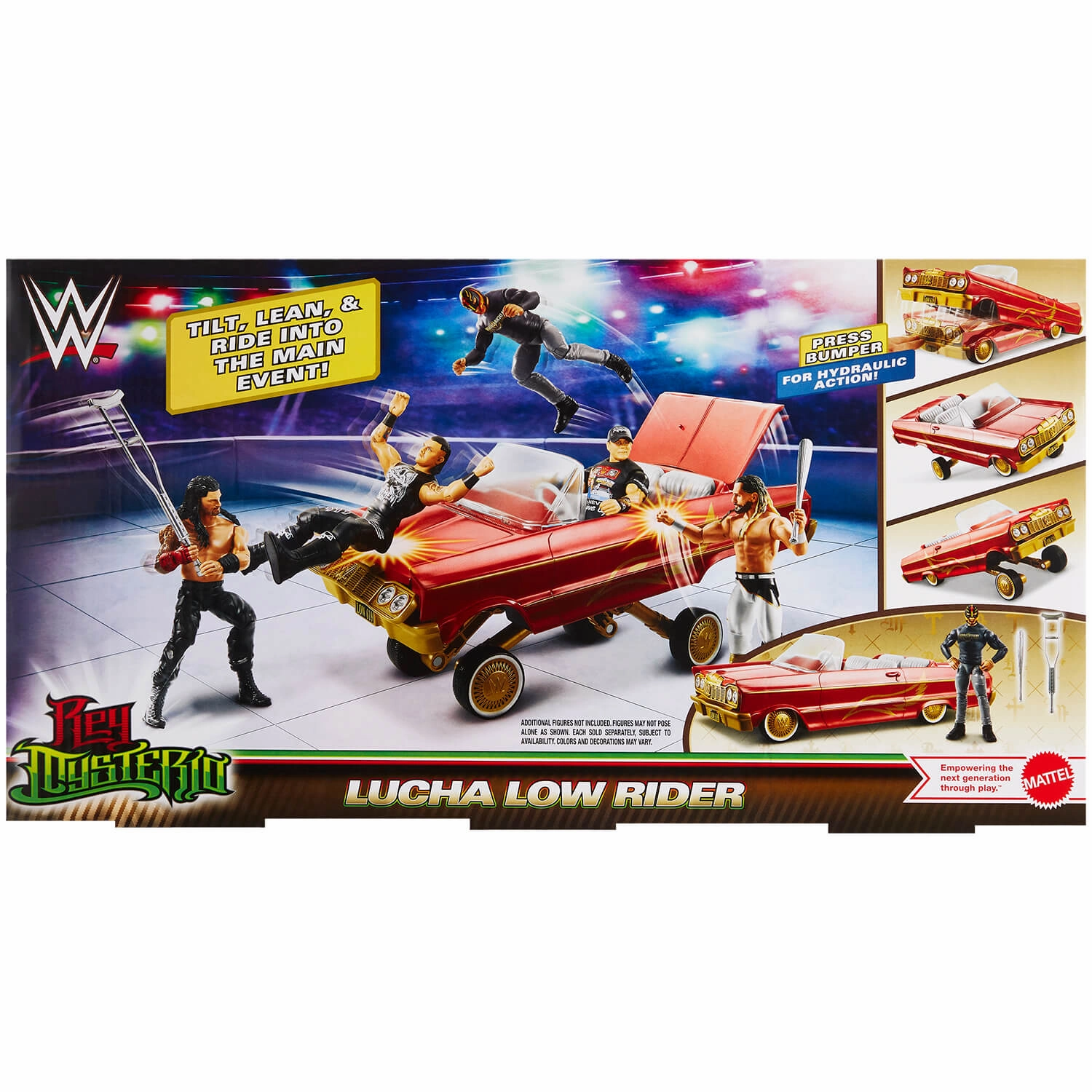 Mattel Toys WWE Lucha Low Rider Vehicle With Rey Mysterio Set
