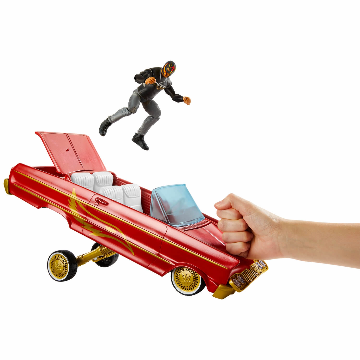 Mattel Toys WWE Lucha Low Rider Vehicle With Rey Mysterio Set