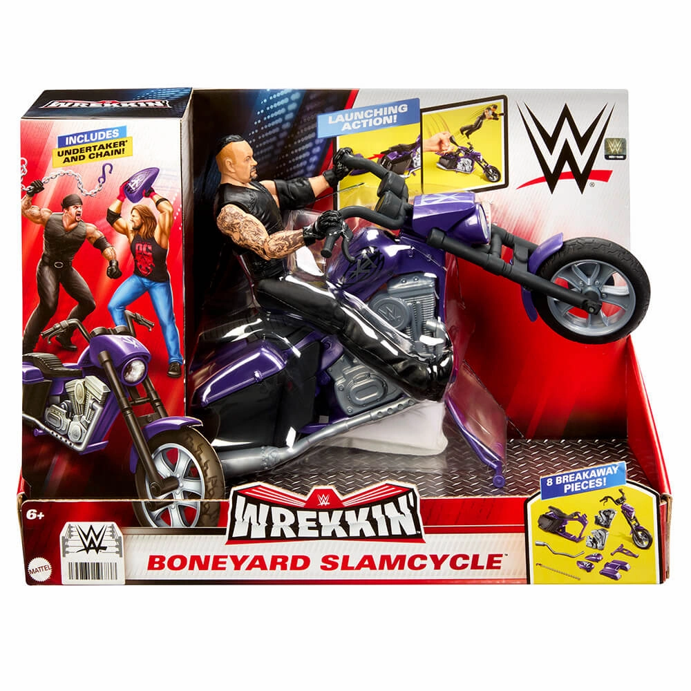 Mattel Toys WWE Wrekkin' Undertaker Boneyard Slamcycle Action Figure Set