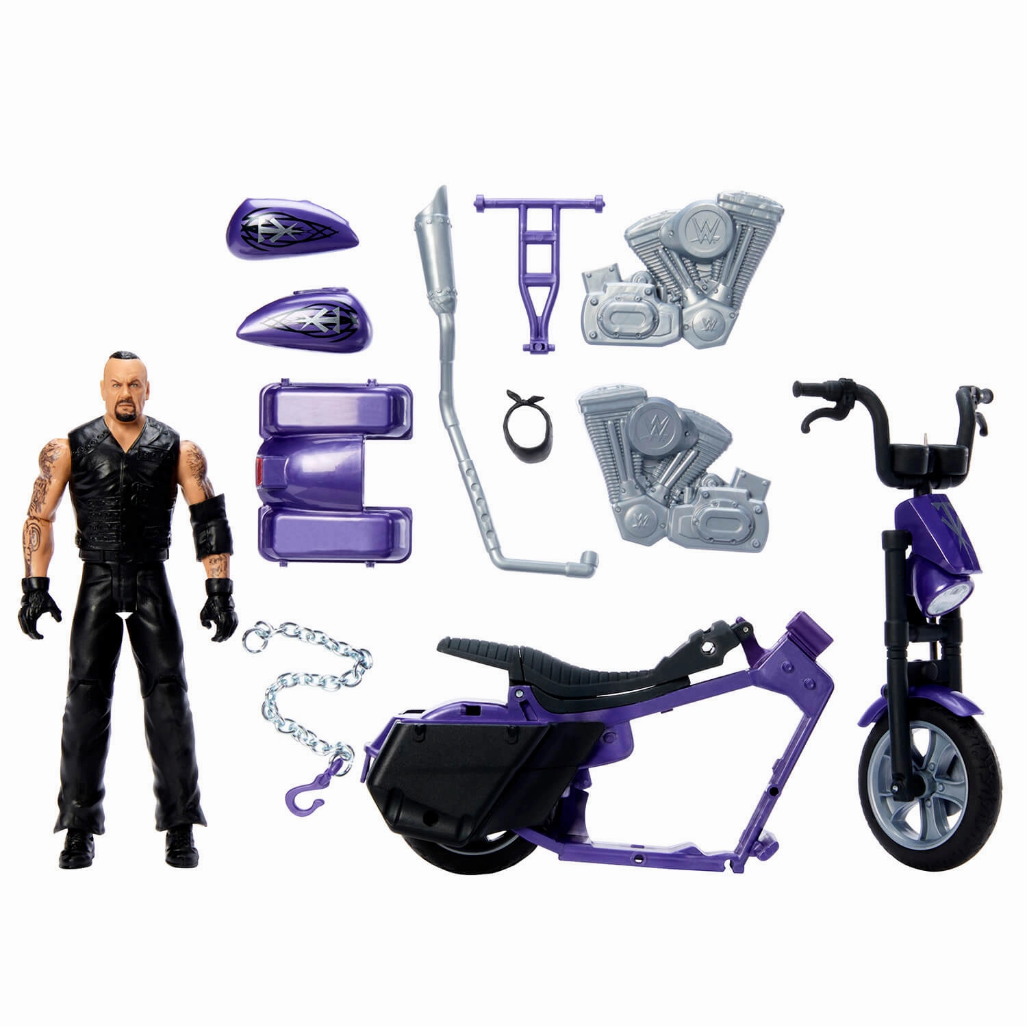 Mattel Toys WWE Wrekkin' Undertaker Boneyard Slamcycle Action Figure Set