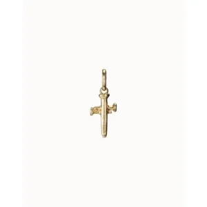 Charme Croix en Métal Doré Taille Moyenne CHA0145ORO0000U Unode50 Bijoux et Accessoires