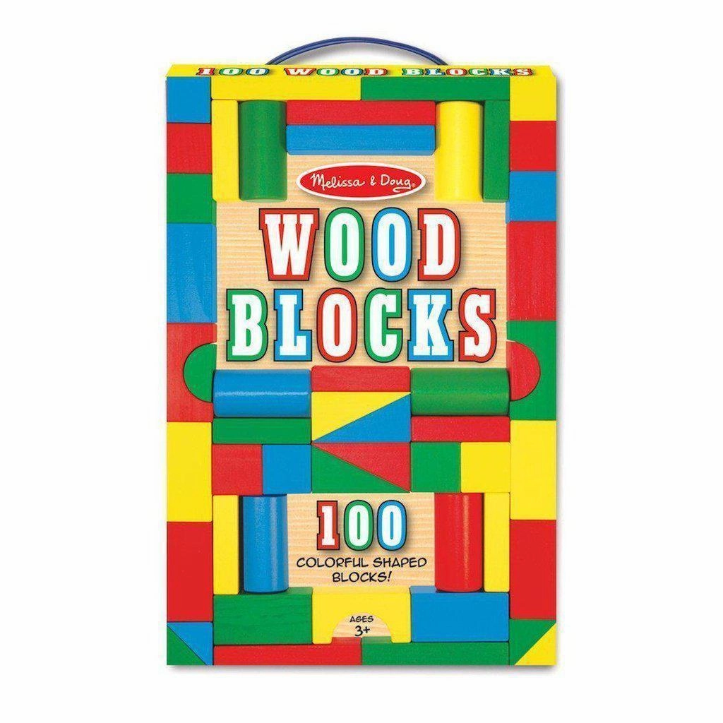 Melissa & Doug Toys 100 Wood Blocks Set