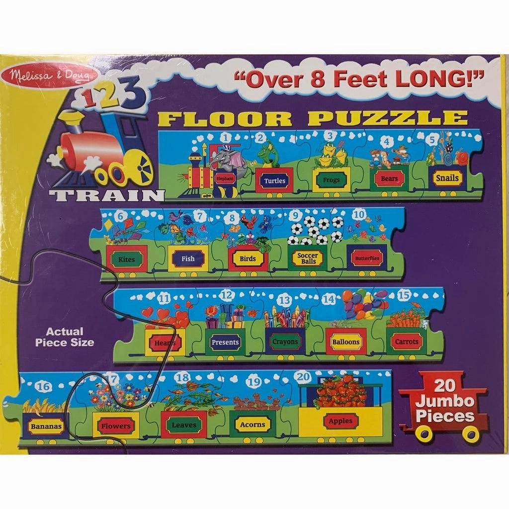 Melissa & Doug Toys 123 Train Floor Puzzle 20 pc