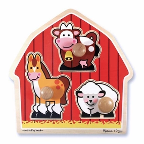 Melissa & Doug Toys Barnyard Animals Jumbo Knob
