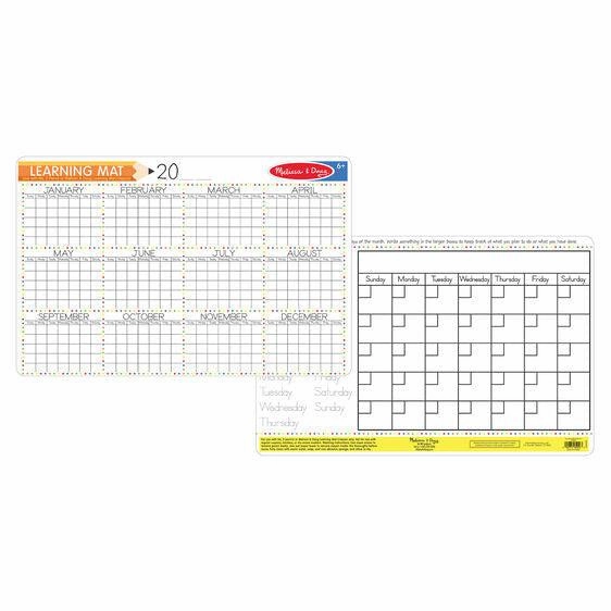 Melissa & Doug Toys Calendar Learning Mat