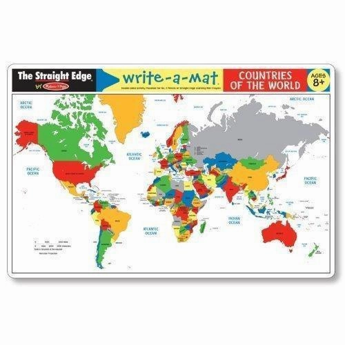 Melissa & Doug Toys Countries of the World Write-a-Mat