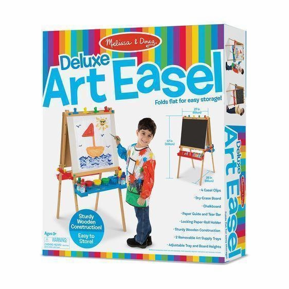 Melissa & Doug Toys Deluxe Wooden Standing Art Easel