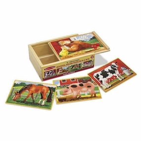 Melissa & Doug Toys Farm Animals Puzzles in a Box