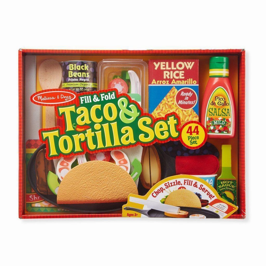 Melissa & Doug Toys Fill & Fold Taco & Tortilla Set