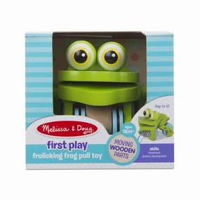 Melissa & Doug Toys First Play - Frolicking Frog Pull Toy