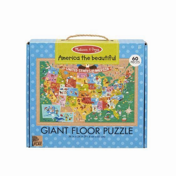 Melissa & Doug Toys Floor Puzzle: America the Beautiful 60 pc