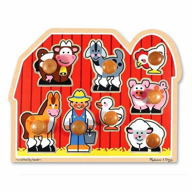 Melissa & Doug Toys Large Farm Jumbo Knob