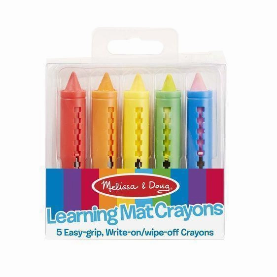 Melissa & Doug Toys Learning Mat Crayons (5 colors)