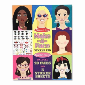 Melissa & Doug Toys Make-a-Face Fashion Faces Sticker Pad