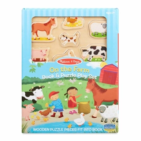 Melissa & Doug Toys On the Farm Book and Puzzle Play Set