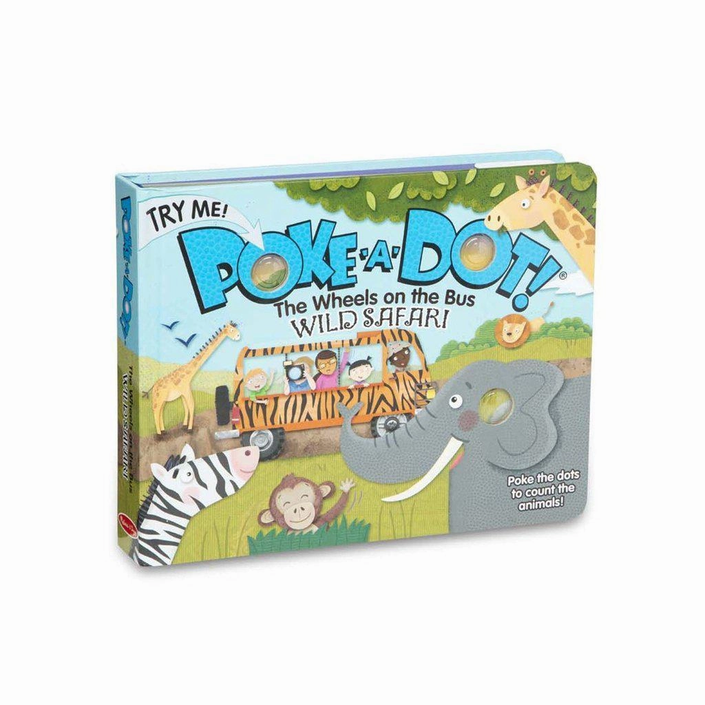 Melissa & Doug Toys Poke-a-Dot - The Wheels on the Bus Wild Safari Board Book