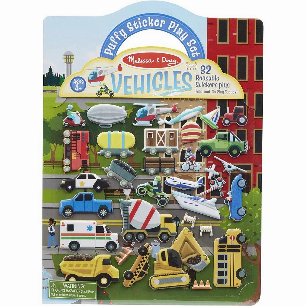 Melissa & Doug Toys Puffy Sticker Play Set - Vehicles