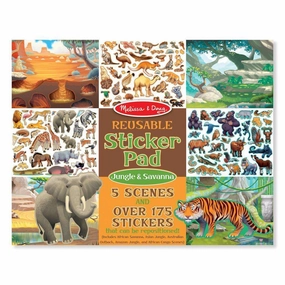 Melissa & Doug Toys Reusable Sticker Pad - Jungle & Savanna
