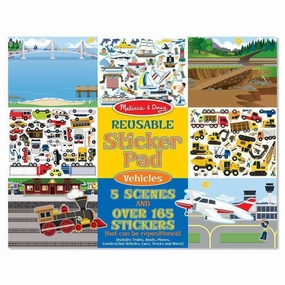 Melissa & Doug Toys Reusable Sticker Pad - Vehicles