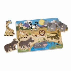 Melissa & Doug Toys Safari Peg Puzzle