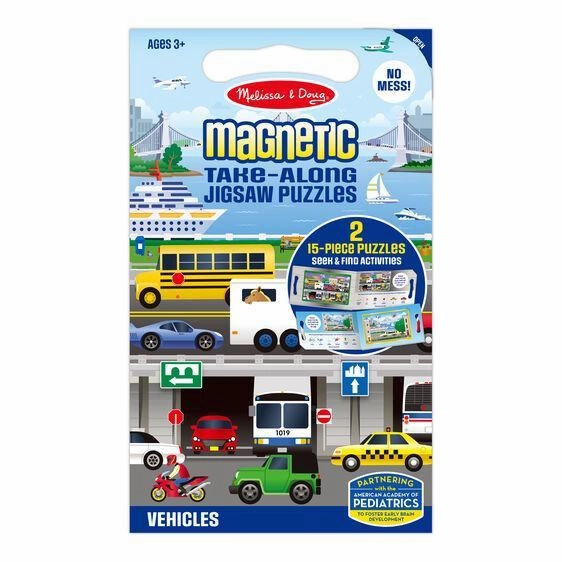 Melissa & Doug Toys Take Along Magnetic Puzzle - Vehicles