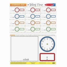 Melissa & Doug Toys Telling Time Write-A-Mat
