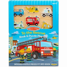 Melissa & Doug Toys To the Rescue Book & Puzzle Play Set