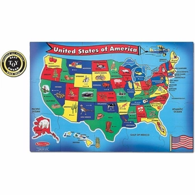 Melissa & Doug Toys U.S.A. Map Floor Puzzle 51pc