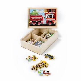 Melissa & Doug Toys Vehicle Puzzles in a Box