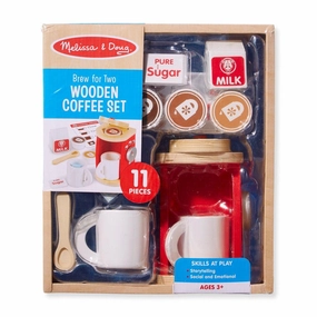 Melissa & Doug Toys Wooden Brew & Serve Coffee Set