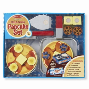 Melissa & Doug Toys Wooden Flip & Serve Pancake Set