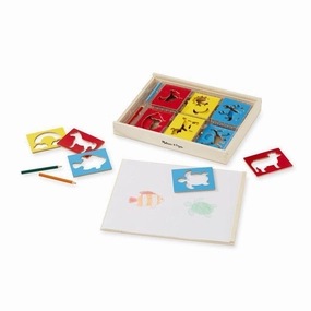 Melissa & Doug Toys Wooden Stencil Box