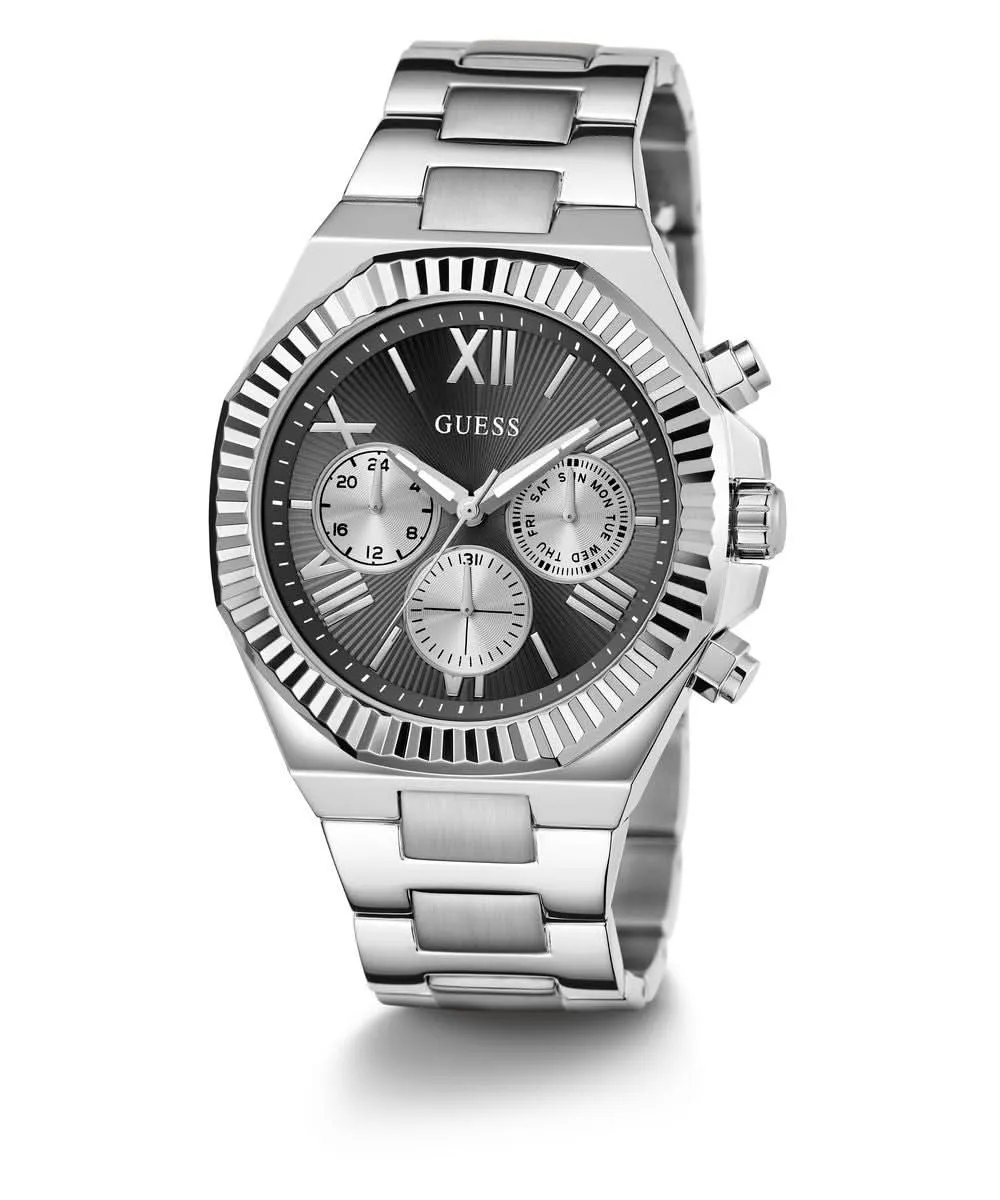 Montre pour hommes GW0703G1 en argent et noir Equity