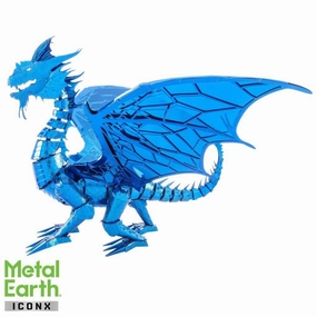 Metal Earth Toys Iconx Blue Dragon