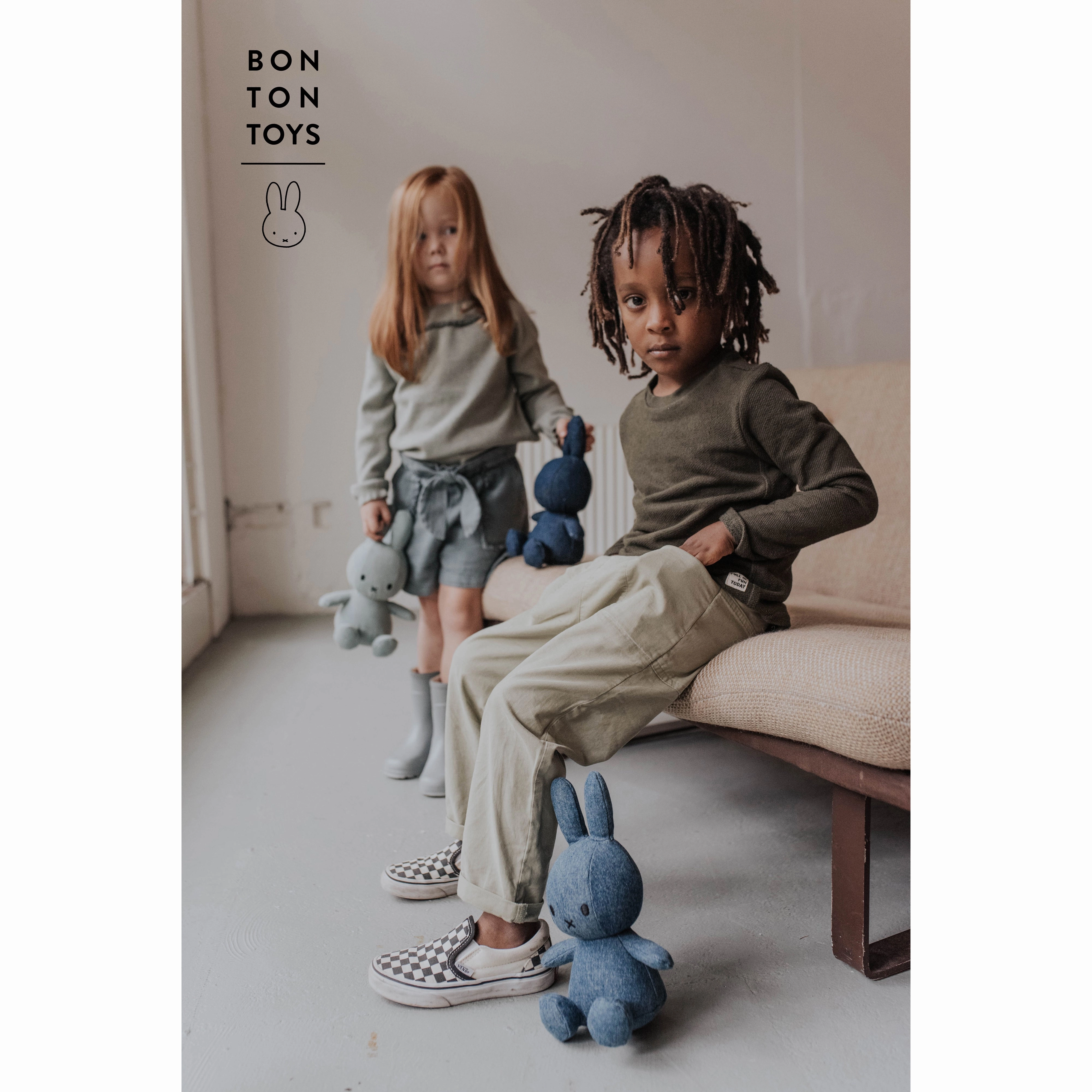 Miffy Sitting Mid Wash Denim - 33cm
