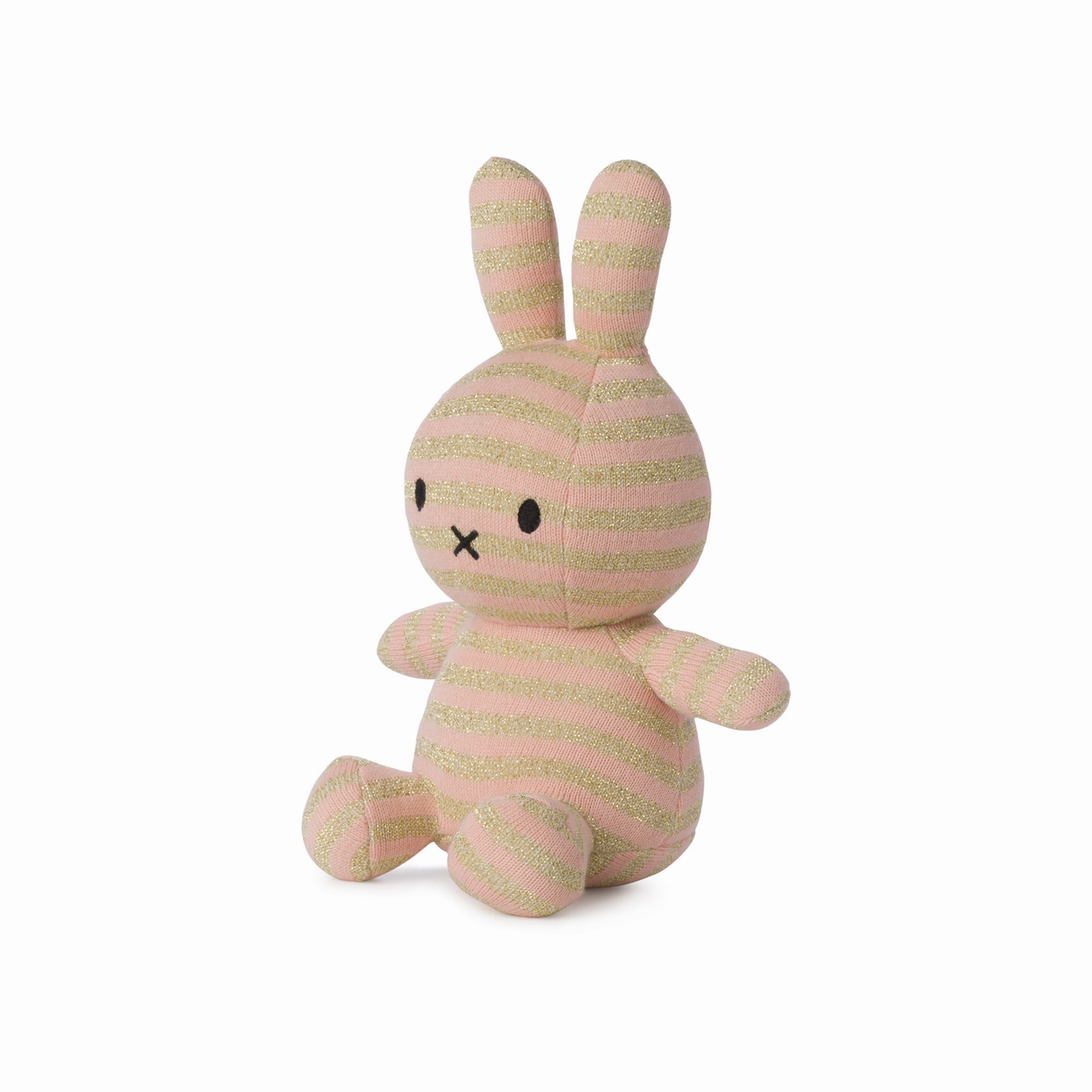 Miffy Sitting Organic Cotton Stripe Pink - 23cm