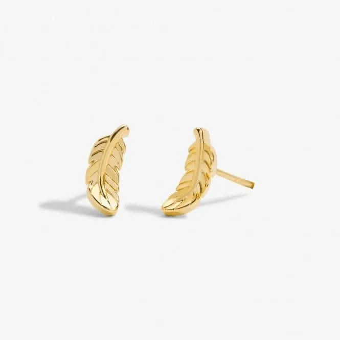 Boucles d'oreilles plaquées or Mini Charms Plume 7057 Joma Jewellery