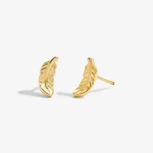 Boucles d'oreilles plaquées or Mini Charms Plume 7057 Joma Jewellery