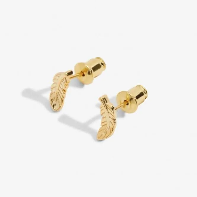 Boucles d'oreilles plaquées or Mini Charms Plume 7057 Joma Jewellery