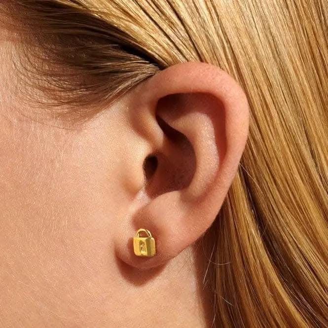 Boucles d'oreilles plaquées or Mini Charms Lock 7058 Joma Jewellery