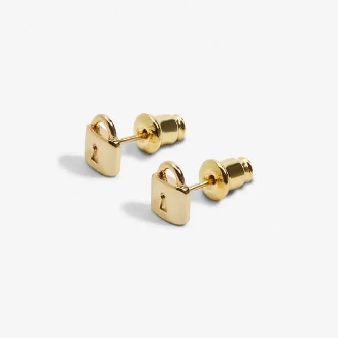 Boucles d'oreilles plaquées or Mini Charms Lock 7058 Joma Jewellery