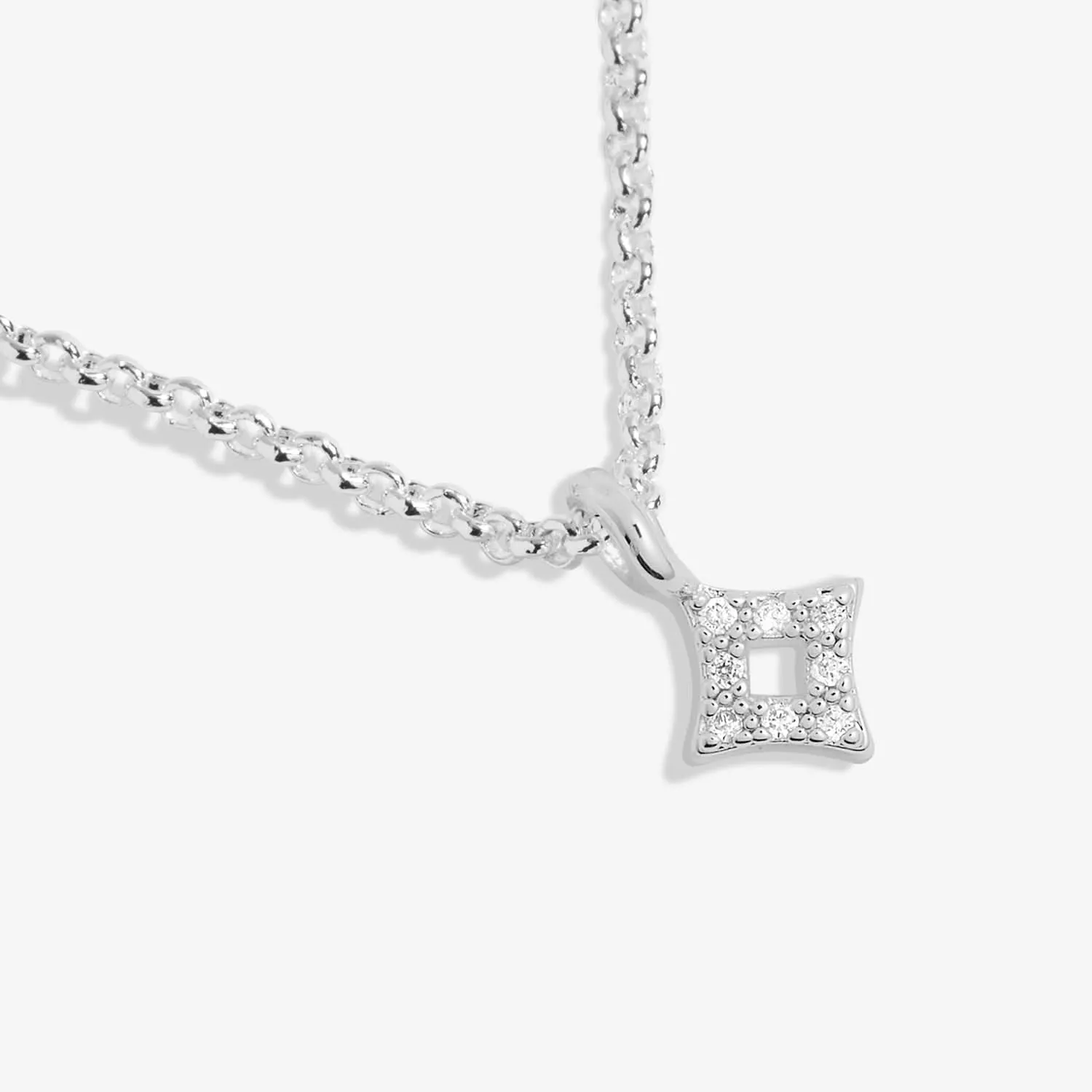 Collier en argent plaqué avec mini charmes en diamants pave 7633 Joma Jewellery